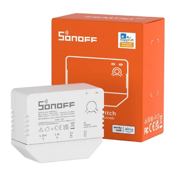 SONOFF smart διακόπτης ZBMINI-L, 1-gang, ZigBee 3.0, λευκός