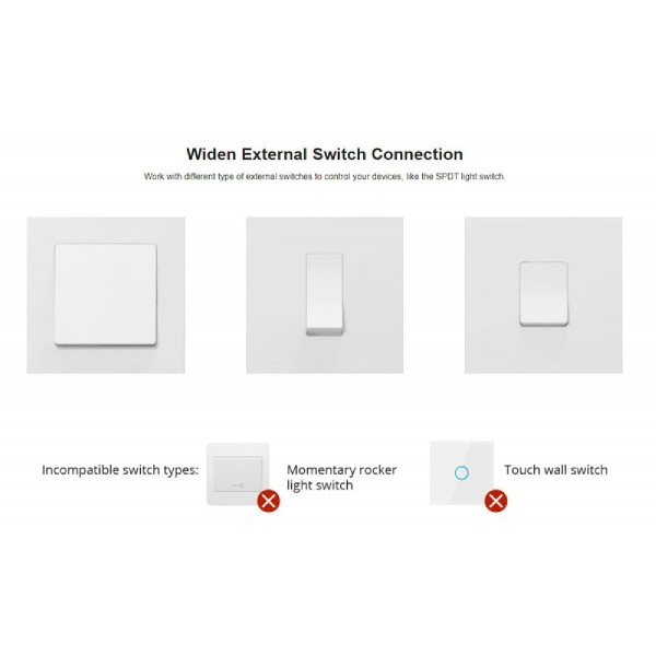 SONOFF smart διακόπτης ZBMINI, ZigBee 3.0, λευκός